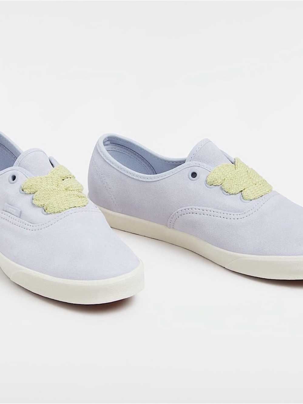 Vans Kids Lavender Suede Sneakers with Pale Yellow Accent